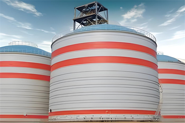 三门峡粉煤灰钢板仓施工现场